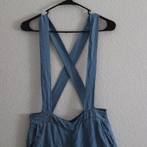 FOREVER 21 DENIM BLUE ROMPER IN SIZE SMALL